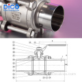 BW Sanitary SS304L/316L 3PC Floating ball valve